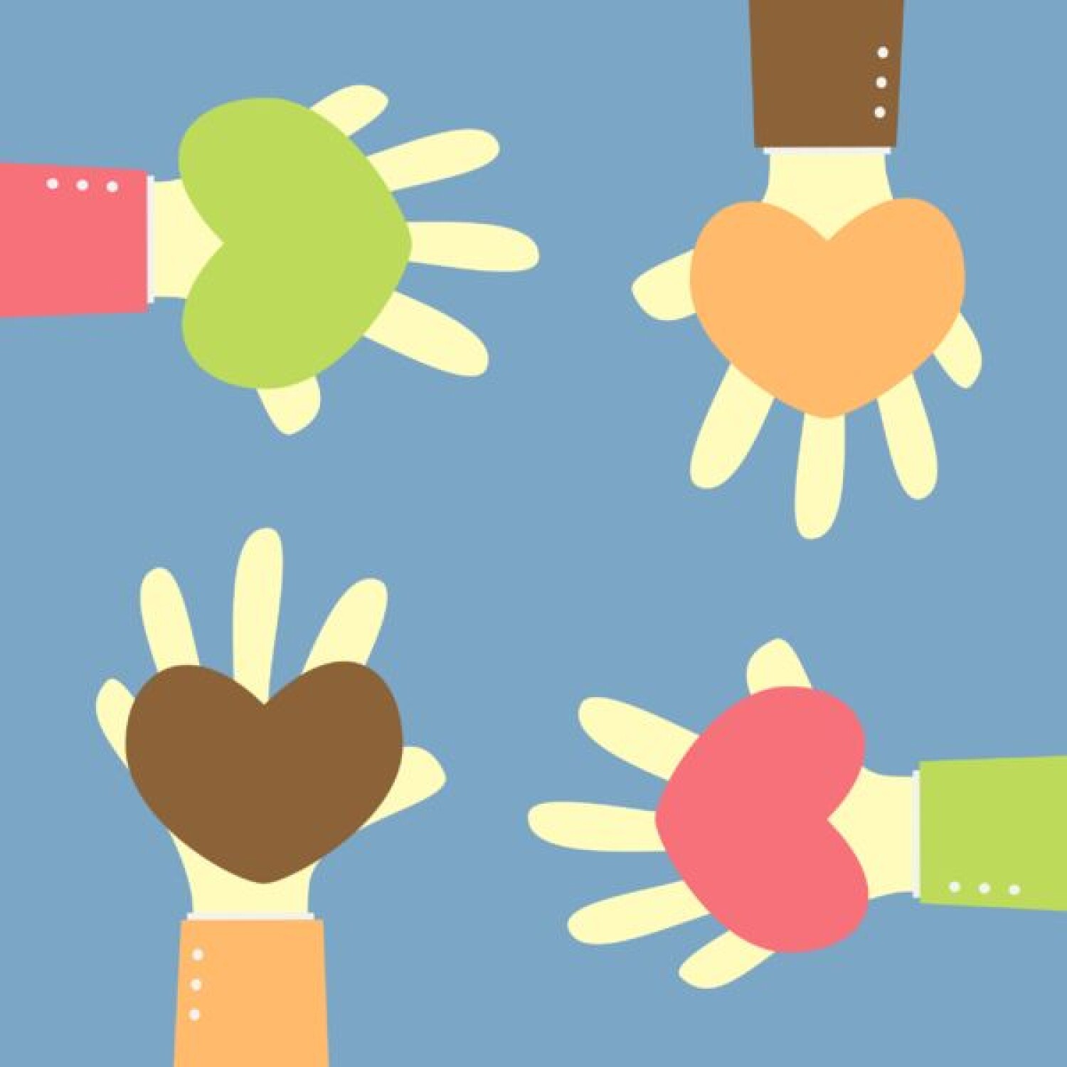 grafika serca na dłoni