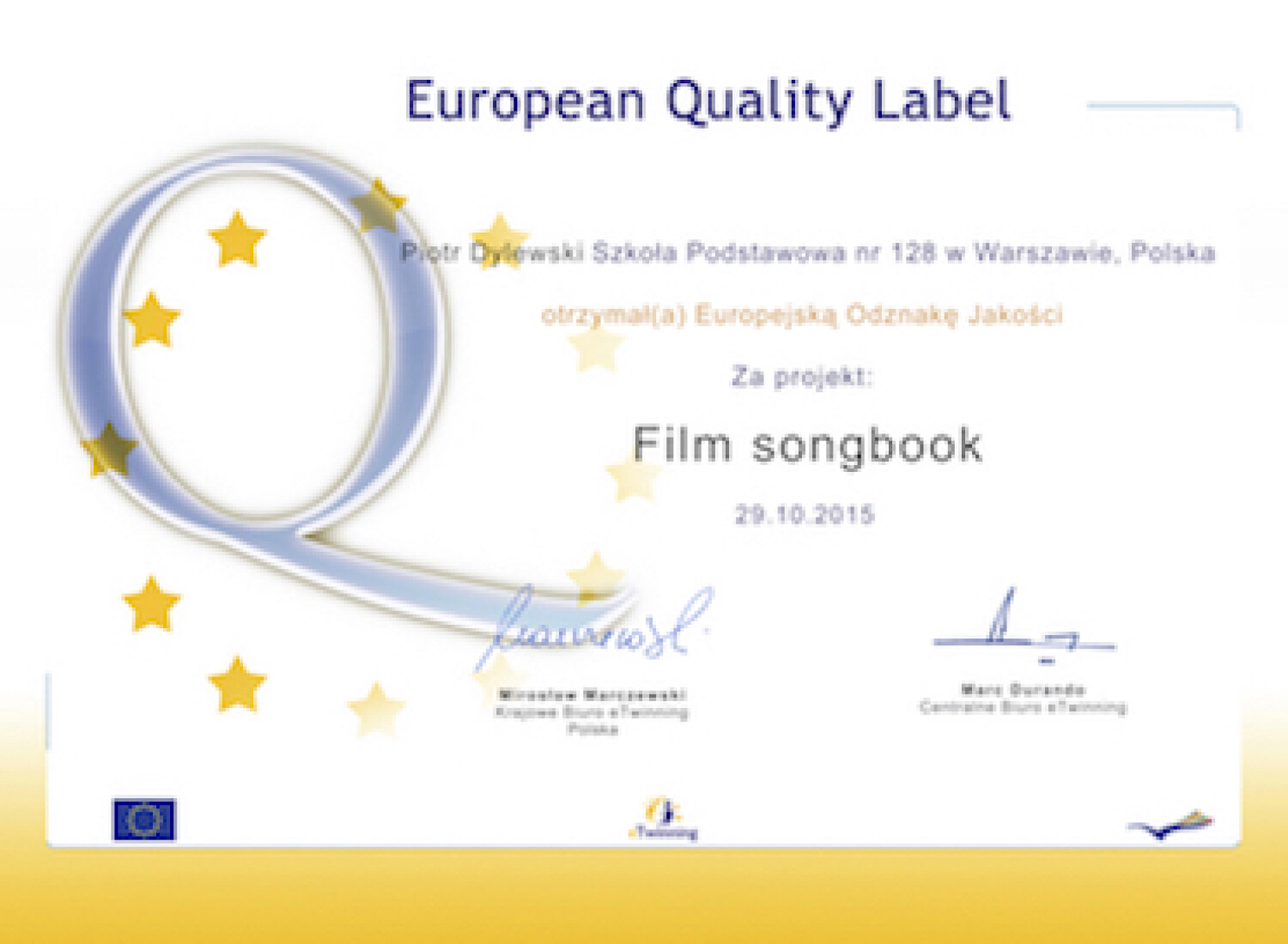 EUROPEJSKA ODZNAKA JAKOŚCI