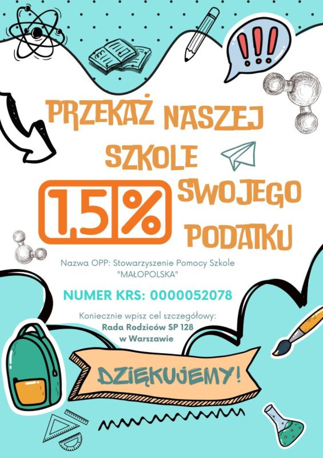 plakat przekaż 1,5% podatku